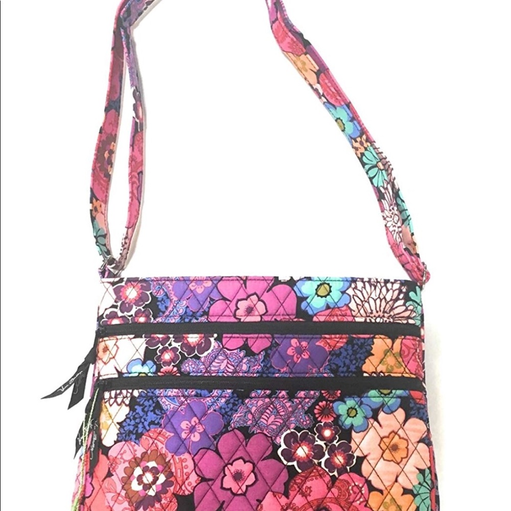 Vera Bradley triple zip hipster in floral fiesta